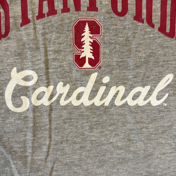 Fanatics Stanford Cardinals Long Sleeve V-Neck T-Shirt Gray 90% Cotton Medium - Picture 7 of 10